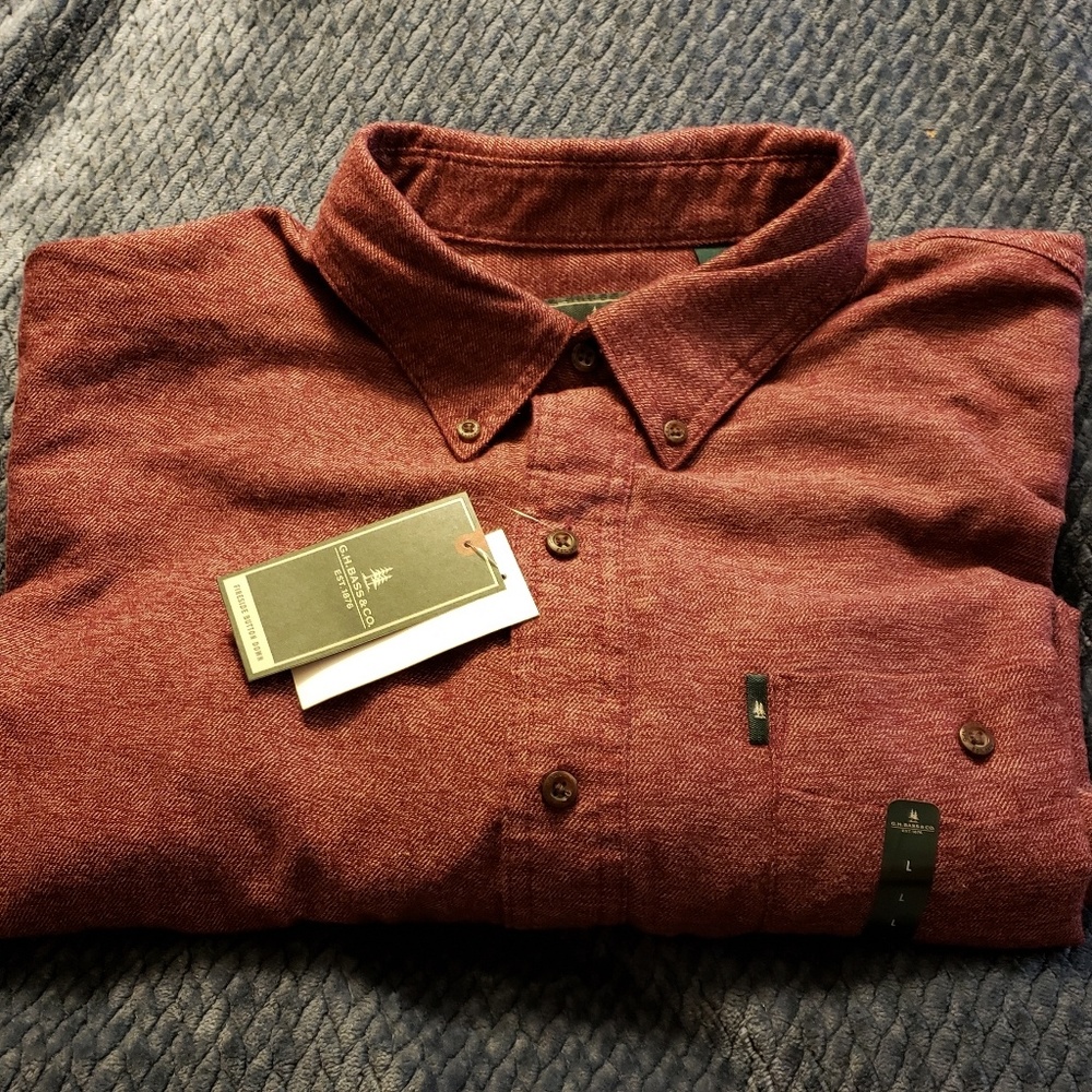 Mens Lg G.H.BASS.CO Dress Shirt